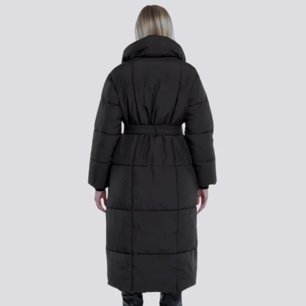 Veste Hiver Femme Longue Ceinturée Chic 2