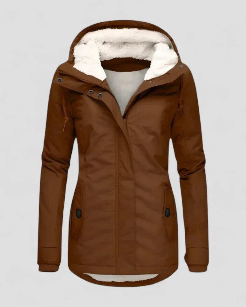 Veste Hiver Femme Mi-Longue Imperméable Moderne 3