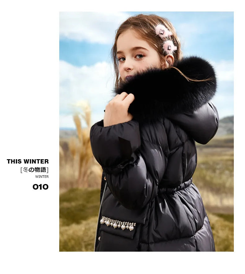 Veste Hiver Fille Avec Capuche et Doublure Chaude 5