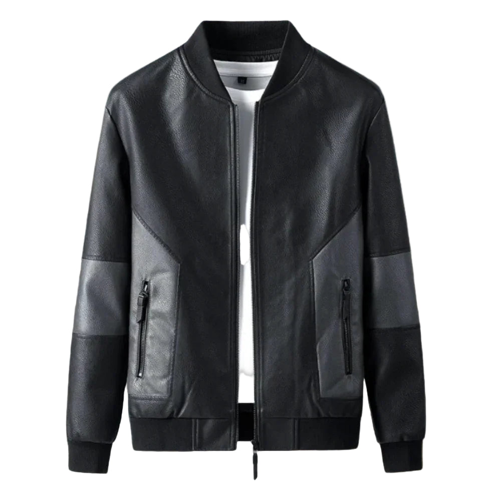 Veste Homme Bomber Moderne avec Col Côtelé 0