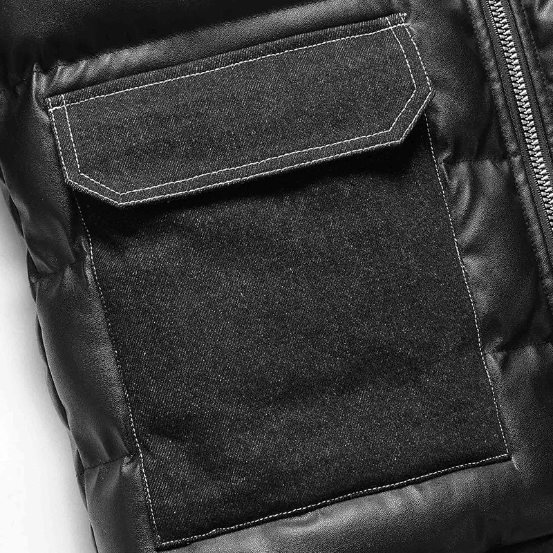 Veste Homme Doudoune à Patch en Jean Moderne 4