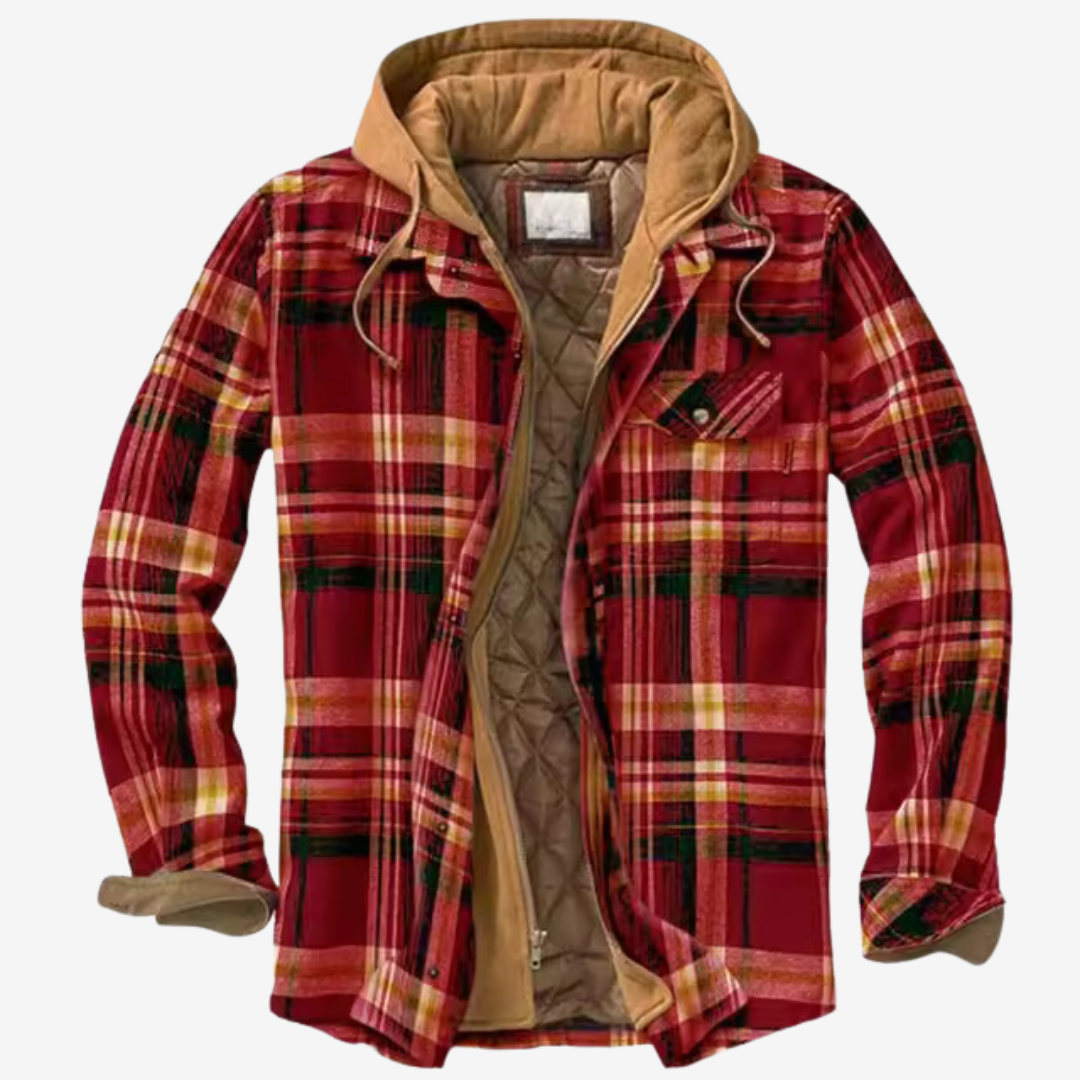 Veste Homme à Capuche Carreaux Fleece Décontractée 7
