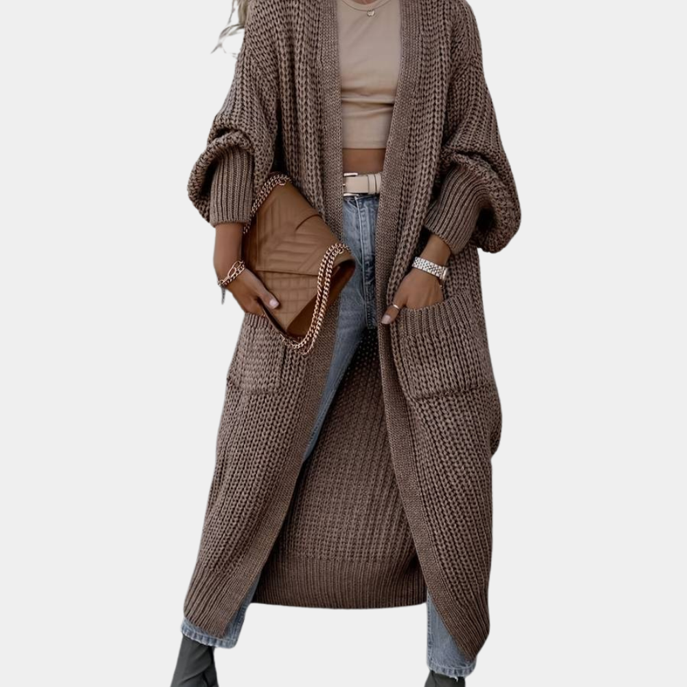 Veste Longue Tricotée Femme Chic 3
