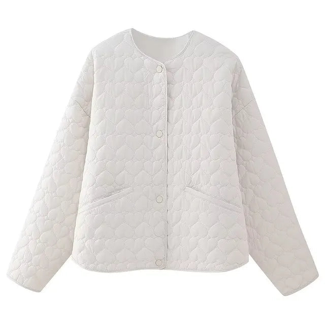 Veste Matelassée Femme à Motif Coeurs 5