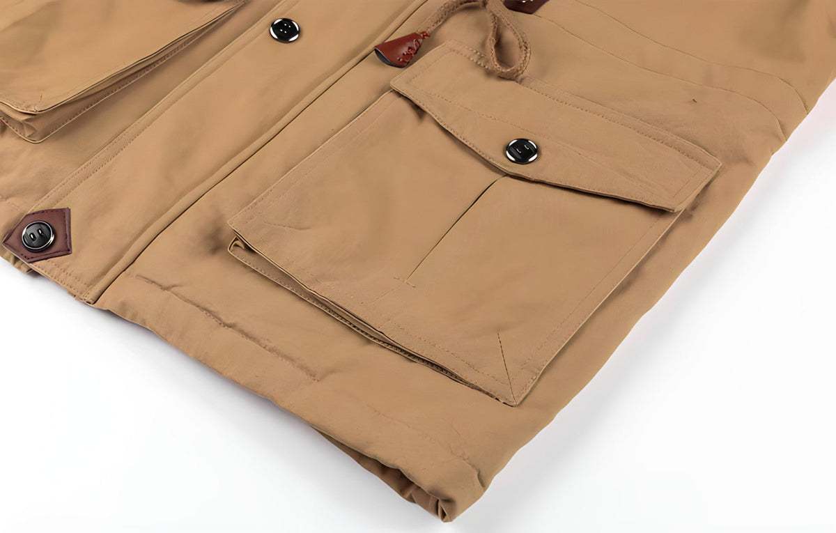 Veste Militaire Homme avec Poches Multiples 8