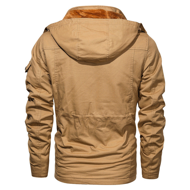Veste Militaire Mi-Longue pour Hommes avec Capuche 3