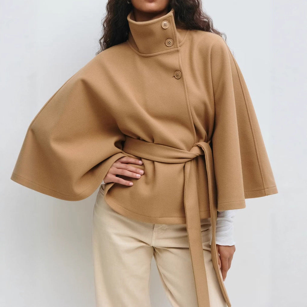 Veste Portefeuille Femme Chic avec Col Montant 1