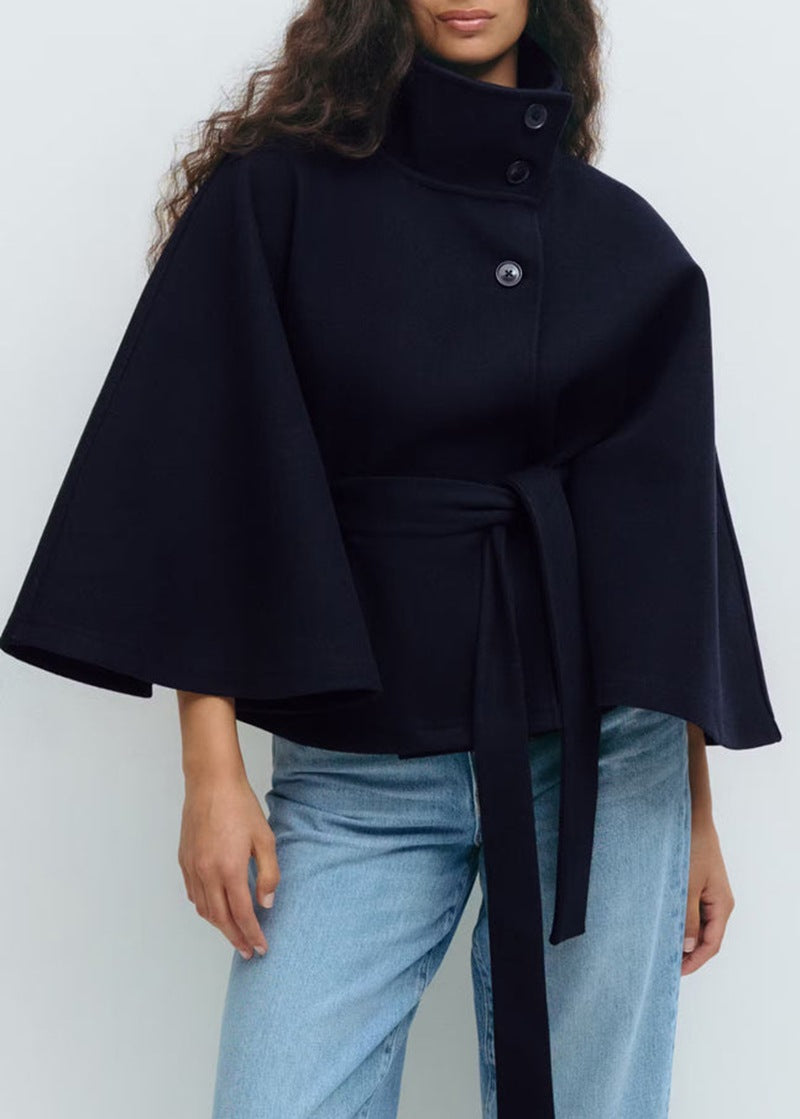 Veste Portefeuille Femme Chic avec Col Montant 2