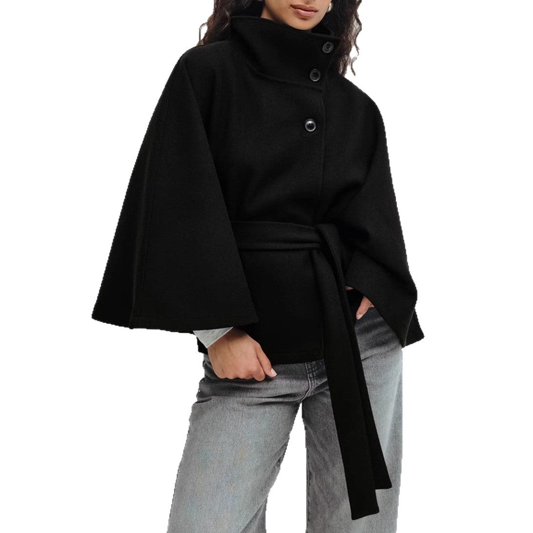 Veste Portefeuille Femme Chic avec Col Montant 6