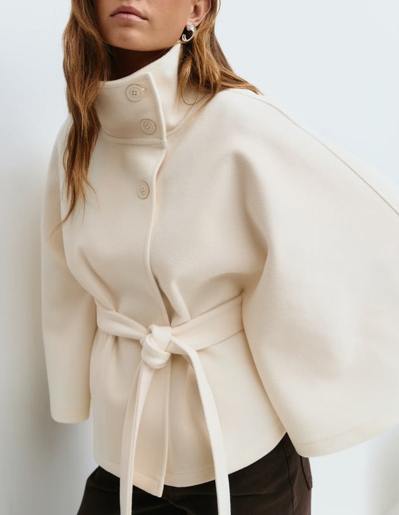 Veste Portefeuille Femme Chic avec Col Montant 8