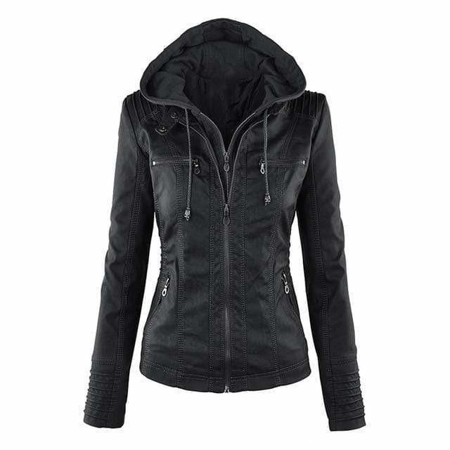 Veste à Capuche Gothique en Matériau Synthétique 1