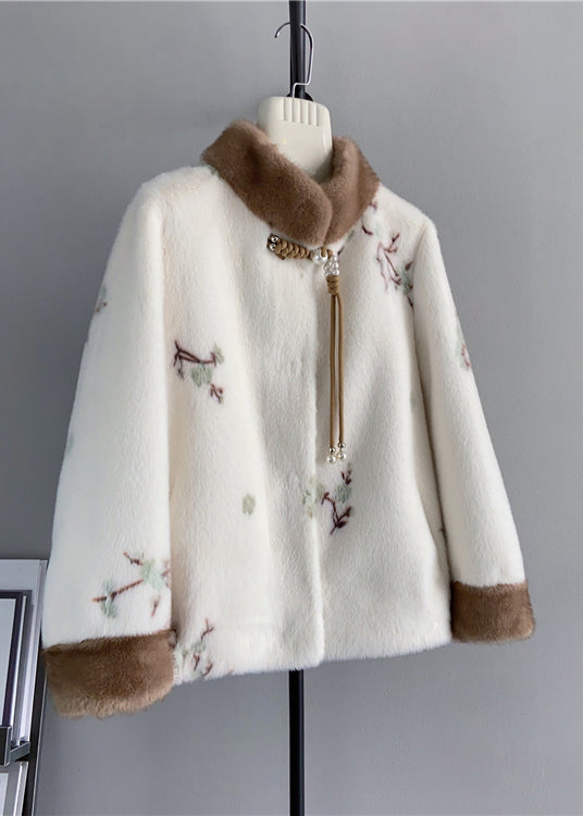 Veste d'Hiver Vintage à Col Montant avec Glands 1