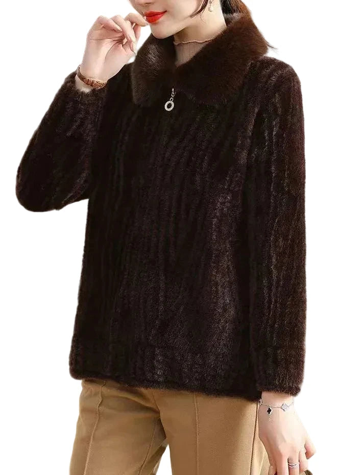 Veste d'hiver Femme Coupe Ample Col Fourrure 1