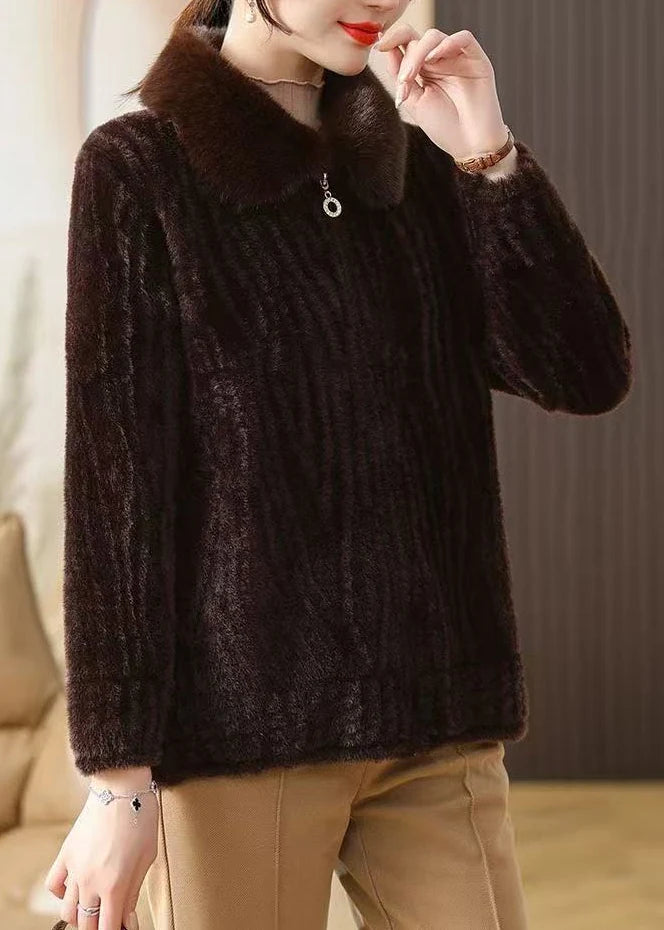 Veste d'hiver Femme Coupe Ample Col Fourrure 2