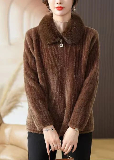 Veste d'hiver Femme Coupe Ample Col Fourrure 3