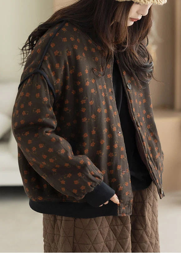 Veste d'hiver femme à motifs floraux modernes 1