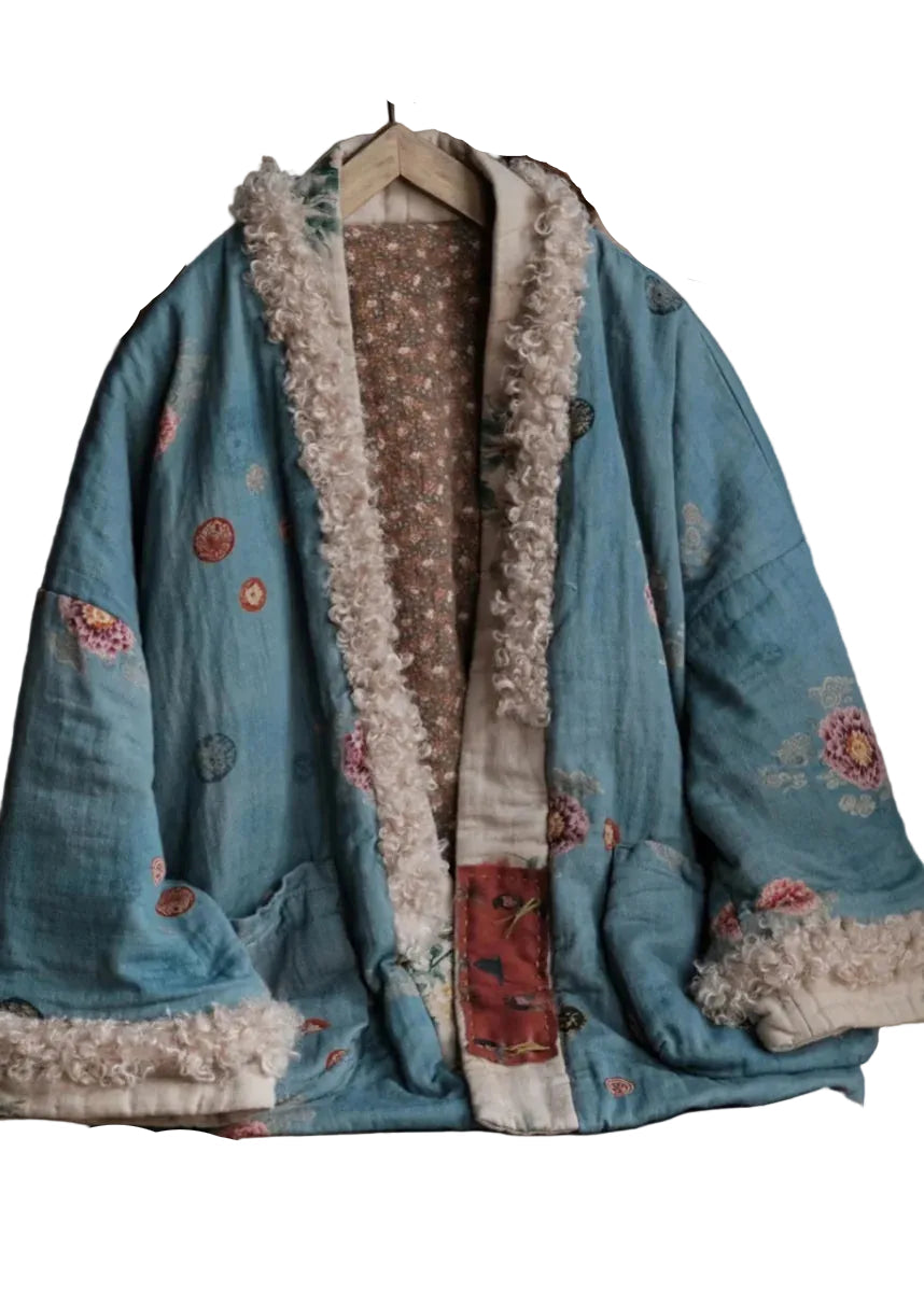 Veste d'hiver grande taille à patchwork et poches pour femme 0