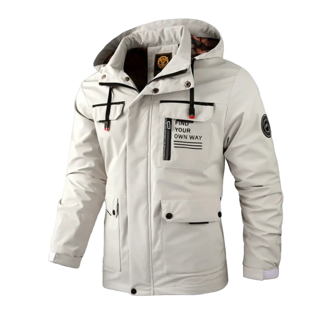 Veste d'hiver imperméable pour homme avec capuche 0
