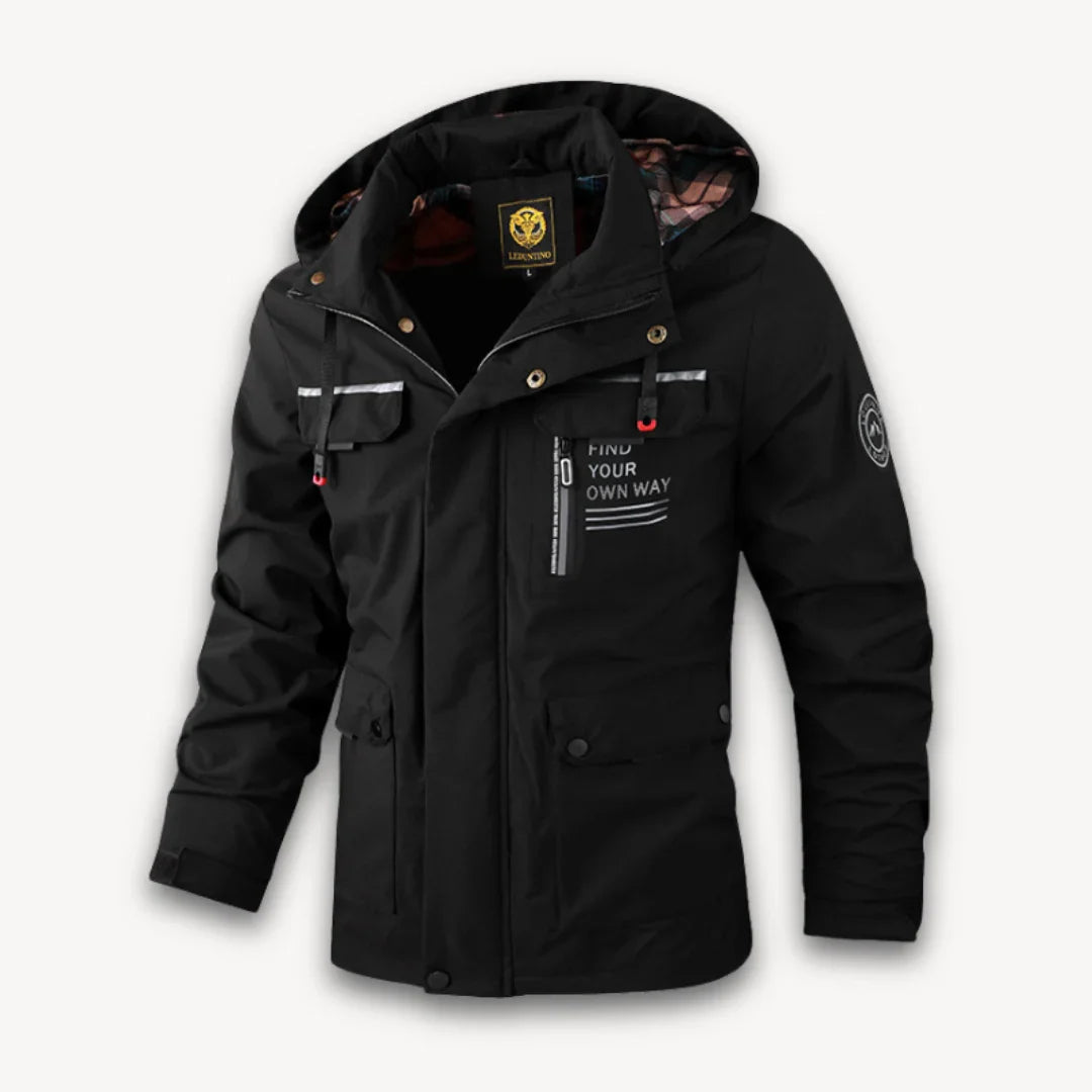 Veste d'hiver imperméable pour homme avec capuche 4