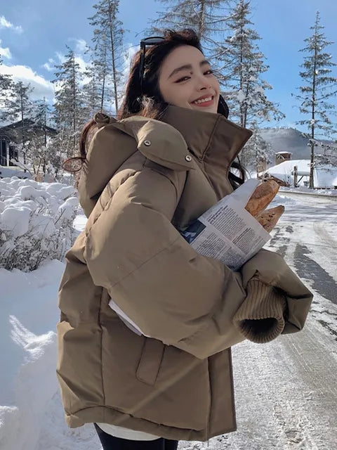Veste d'hiver pour Femme Rembourrée avec Capuche 3