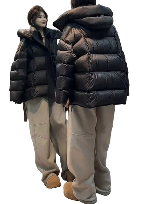 Veste d'hiver pour femme à capuche et coupe ample 0