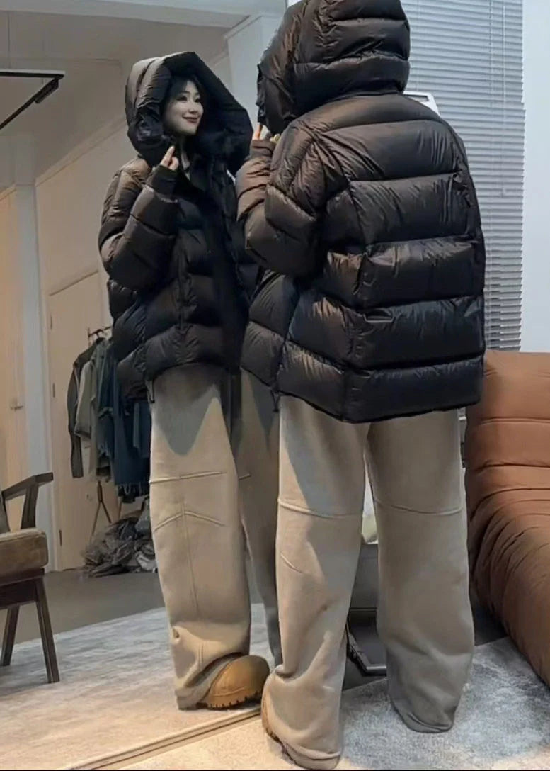 Veste d'hiver pour femme à capuche et coupe ample 2