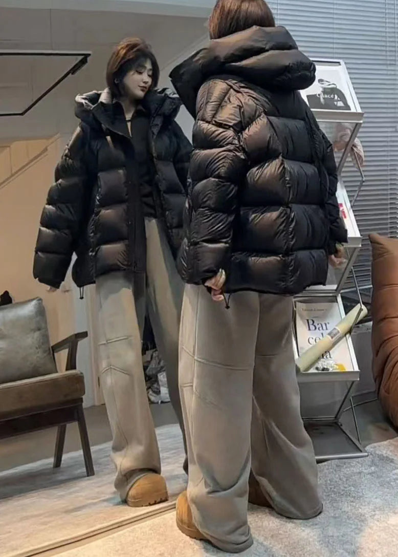 Veste d'hiver pour femme à capuche et coupe ample 3