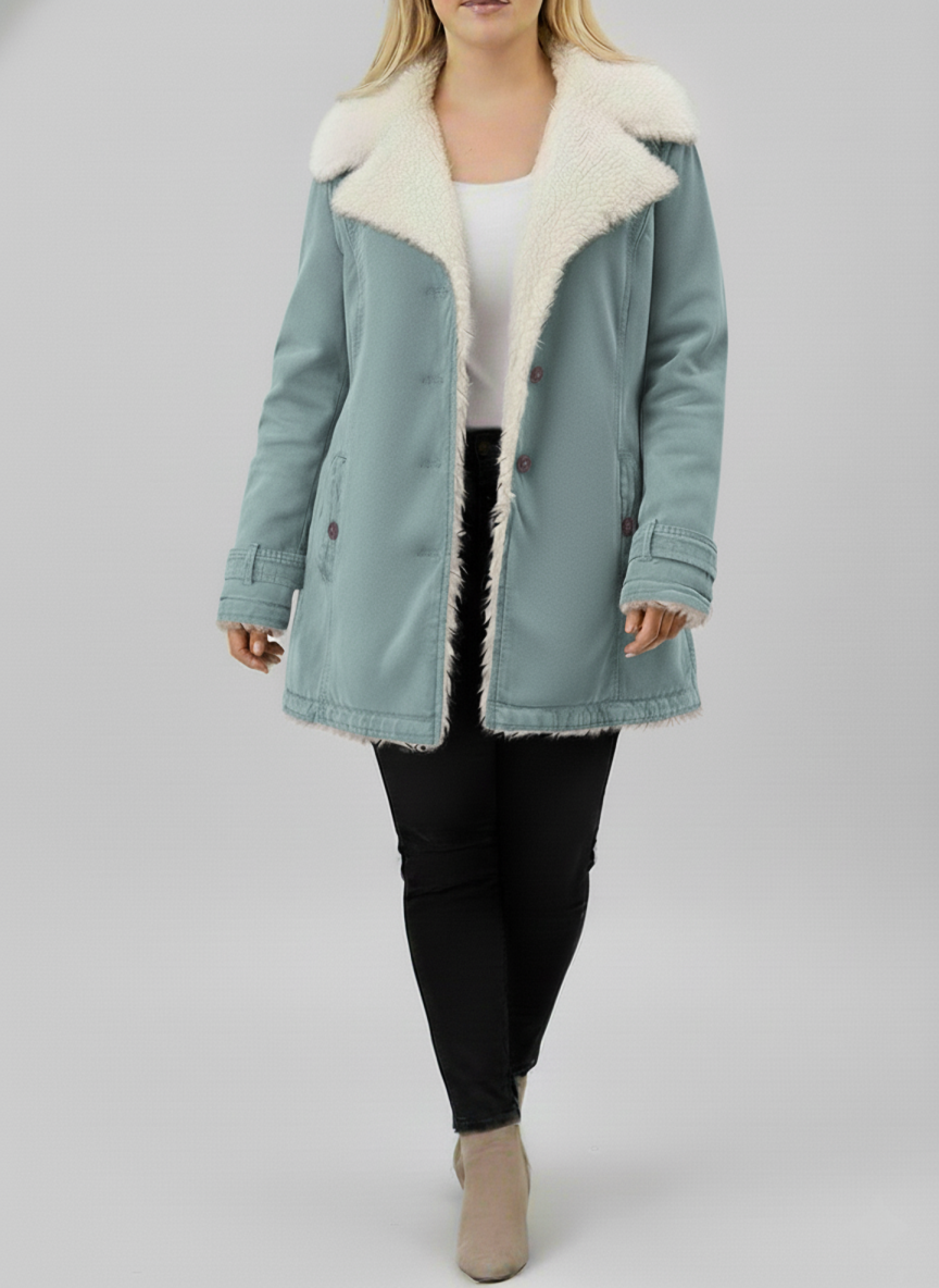 Veste d'hiver pour femme avec doublure Sherpa 5