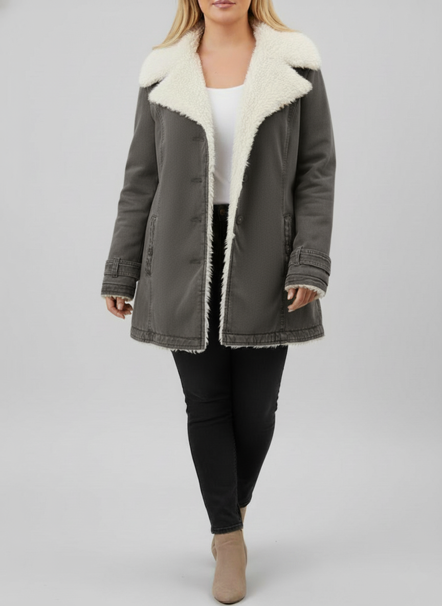 Veste d'hiver pour femme avec doublure Sherpa 6