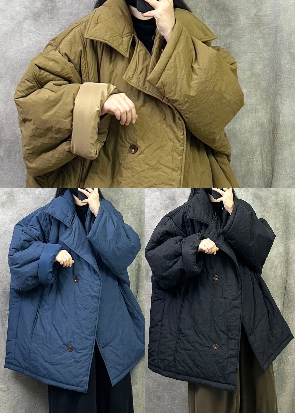 Veste d'hiver pour femme col Claudine style classique 4