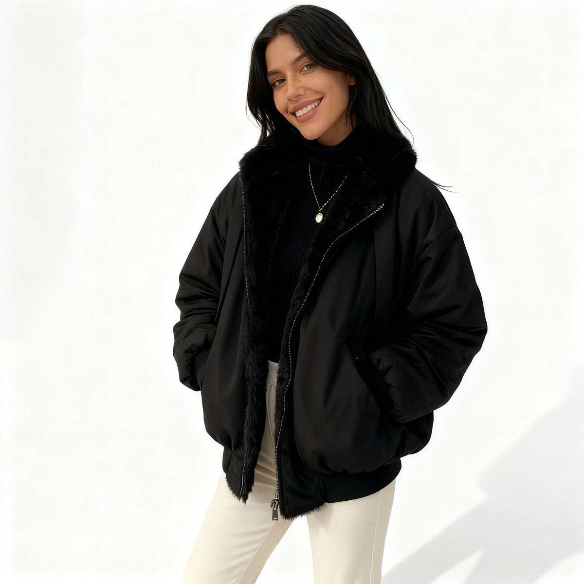Veste d'hiver pour femme surdimensionnée et moderne 0
