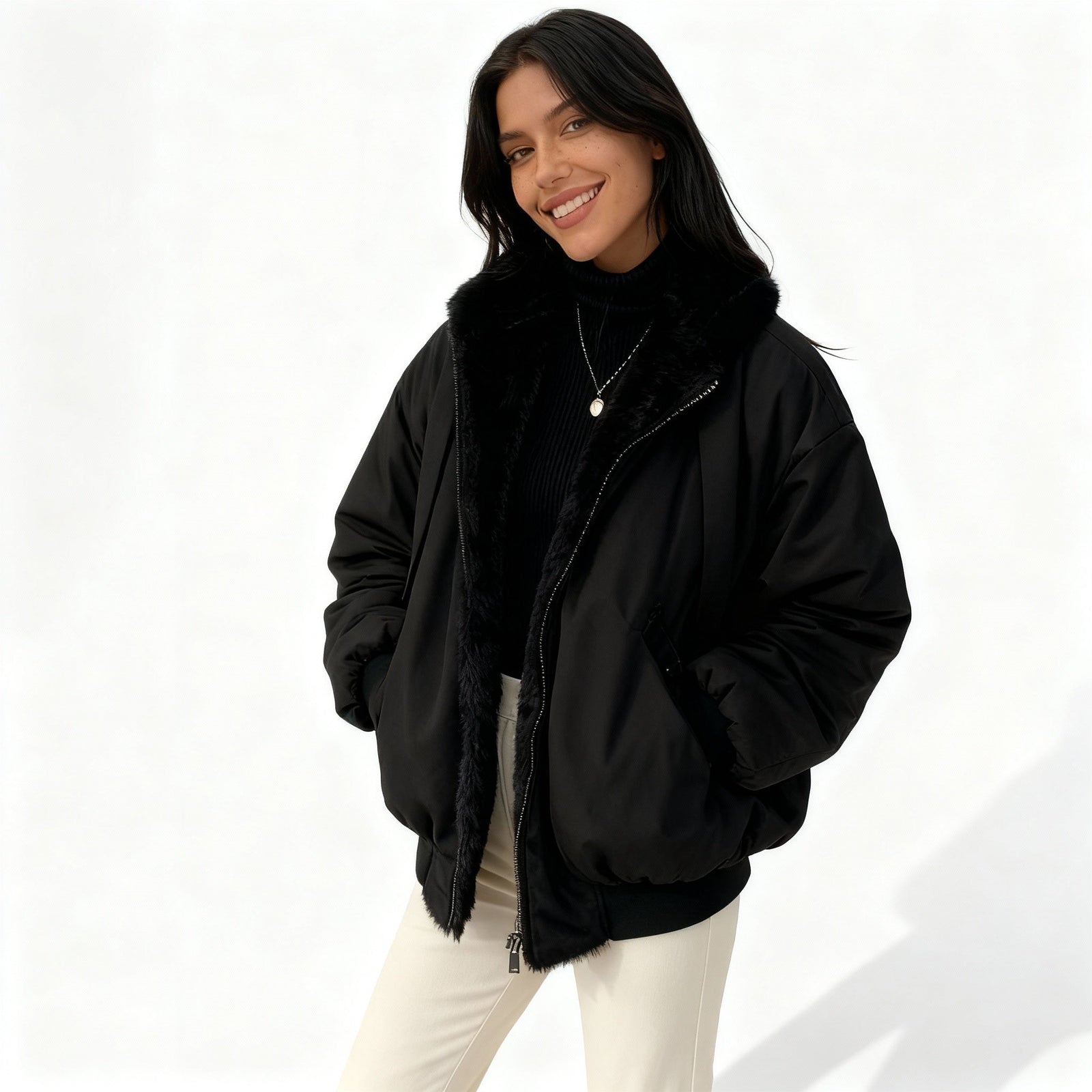 Veste d'hiver pour femme surdimensionnée et moderne 0