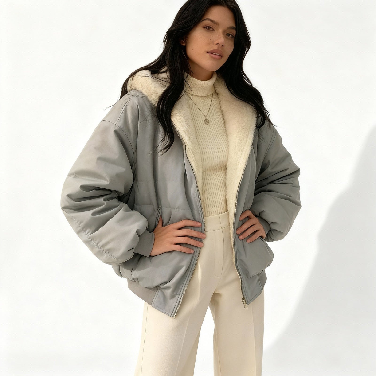 Veste d'hiver pour femme surdimensionnée et moderne 2