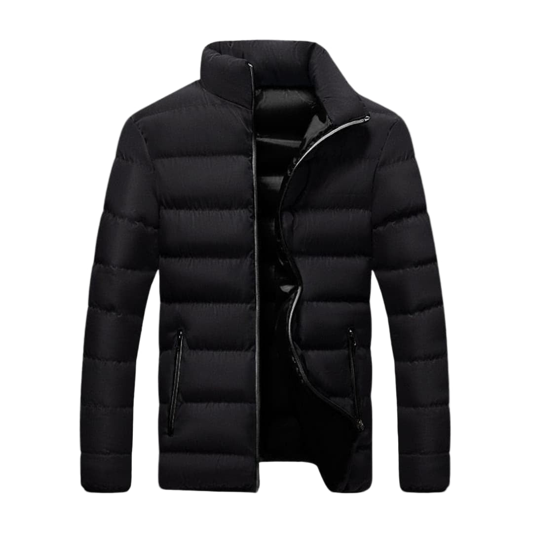 Veste d'hiver pour hommes avec col haut et poches latérales 0