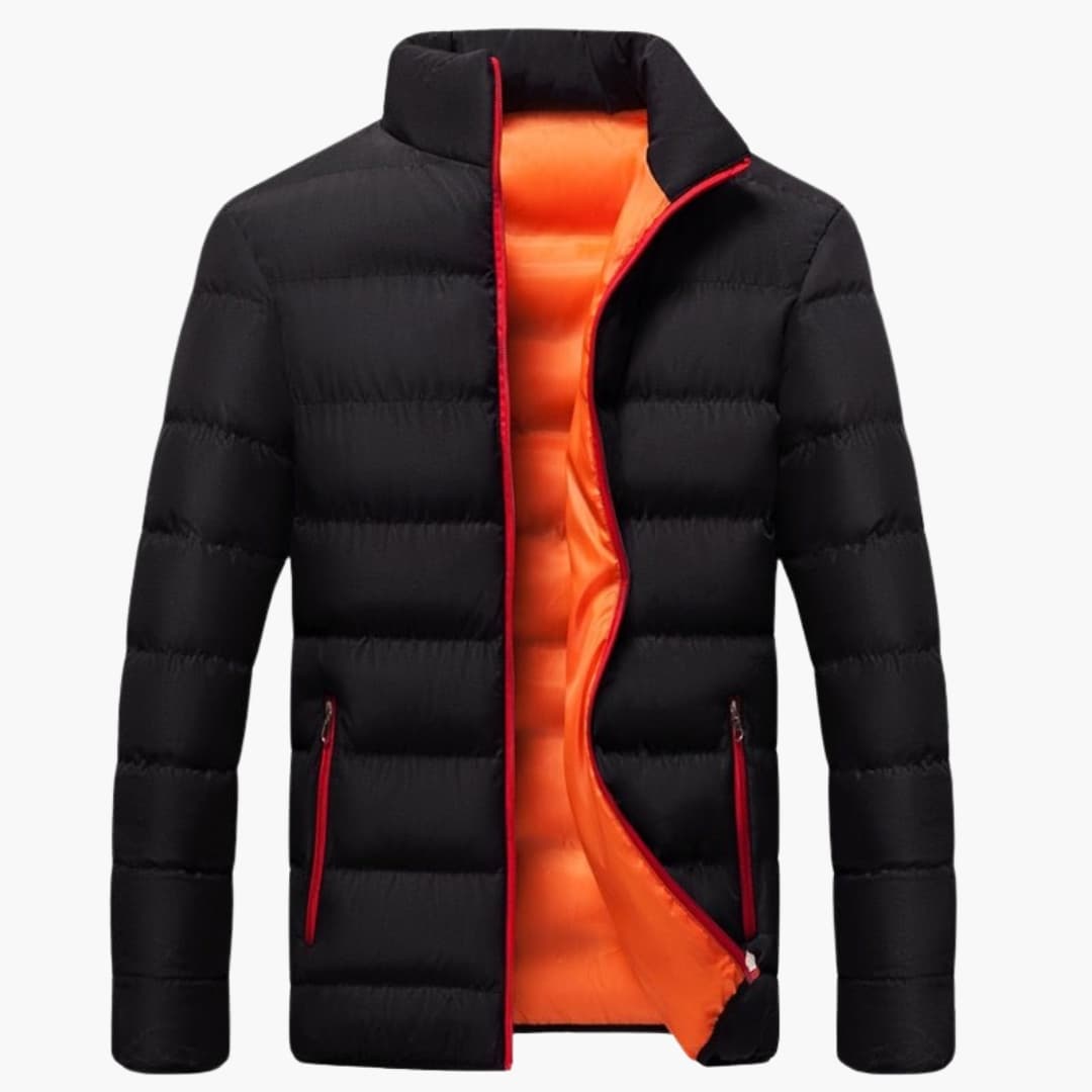 Veste d'hiver pour hommes avec col haut et poches latérales 4