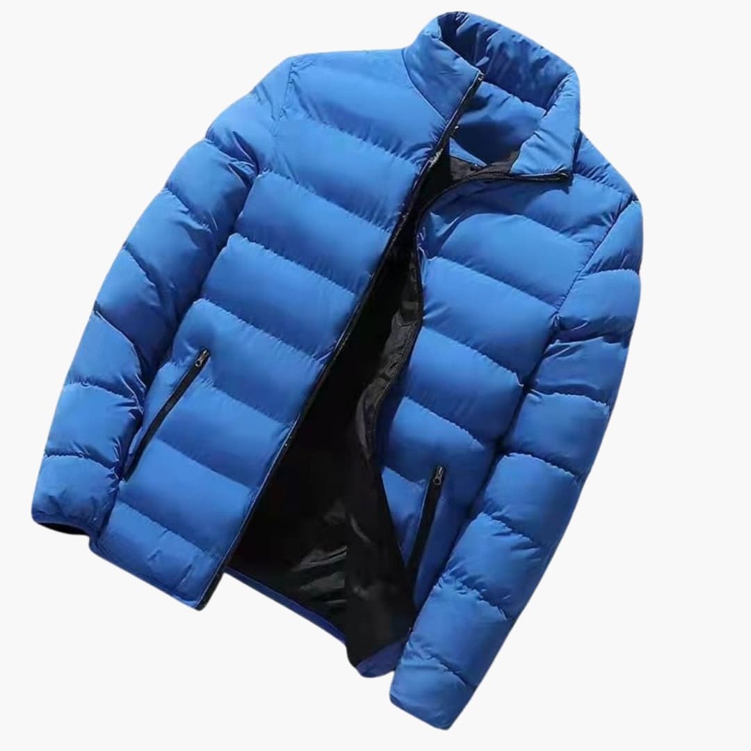Veste d'hiver pour hommes avec col haut et poches latérales 6