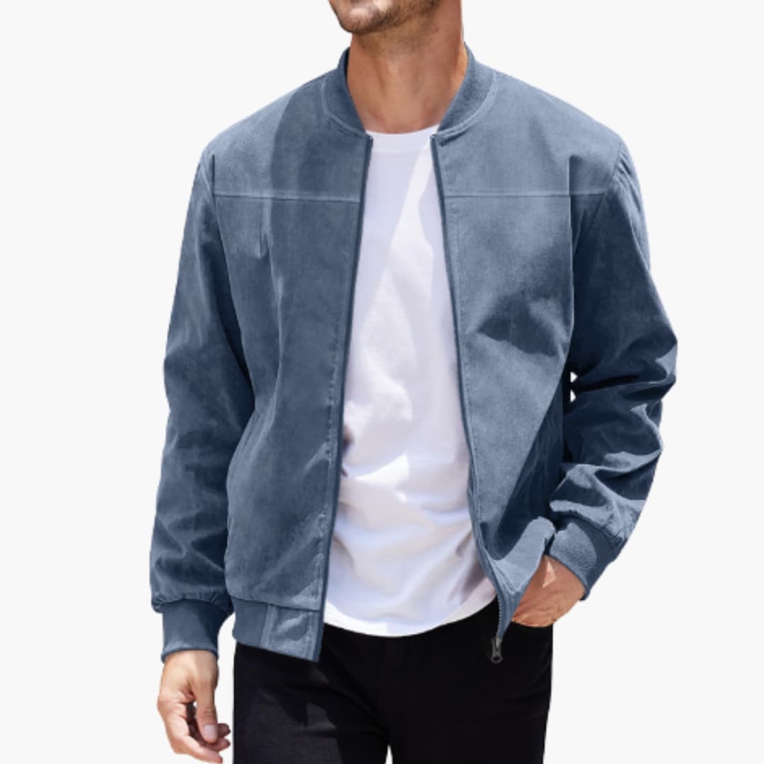 Veste de Bombardier pour Hommes avec Col Côtelé 2