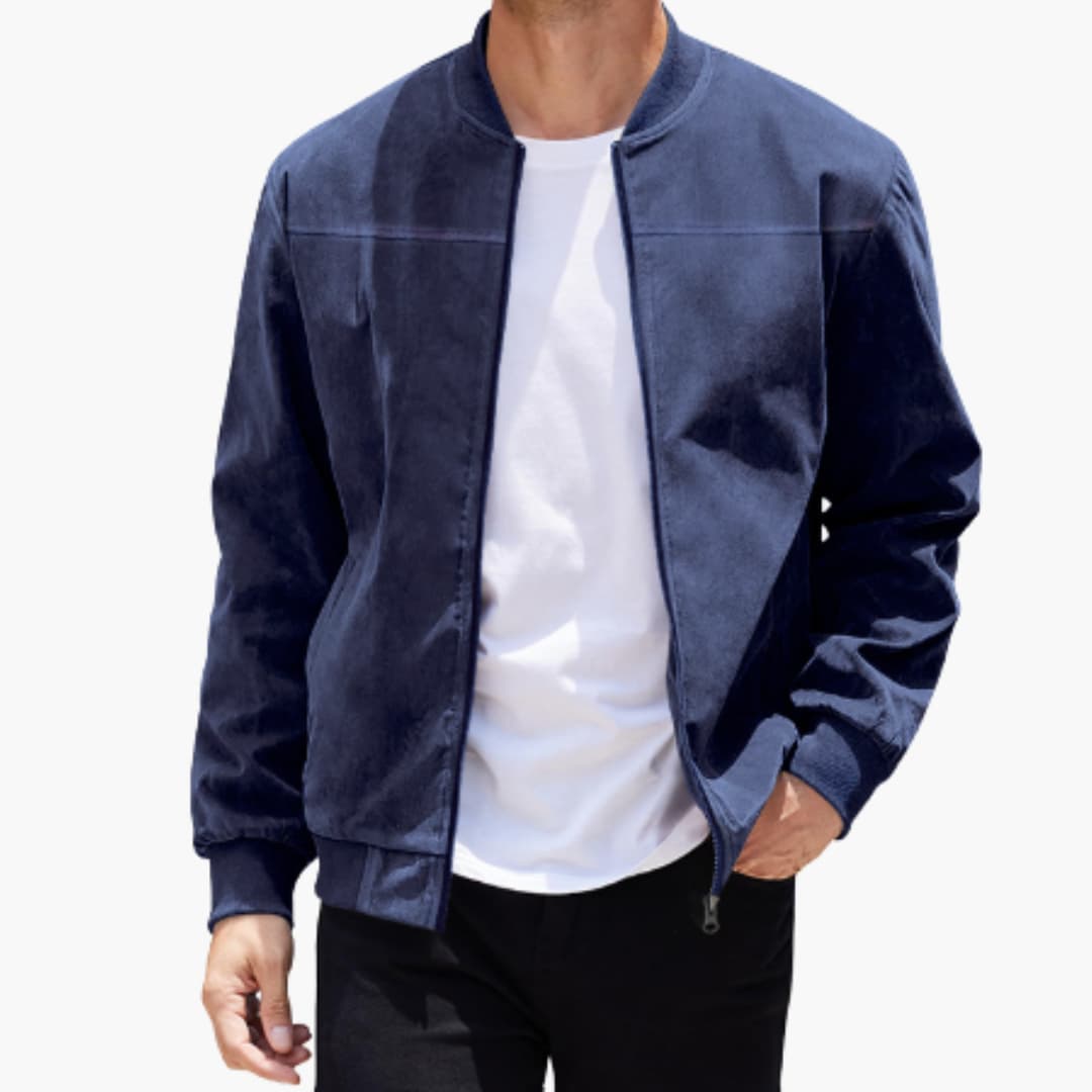 Veste de Bombardier pour Hommes avec Col Côtelé 4
