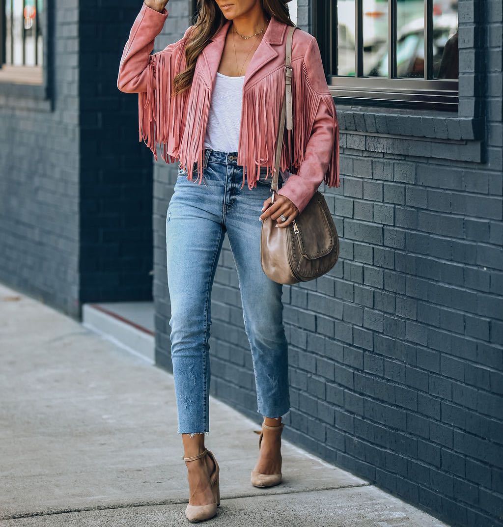 Veste de Moto Femme à Franges 2