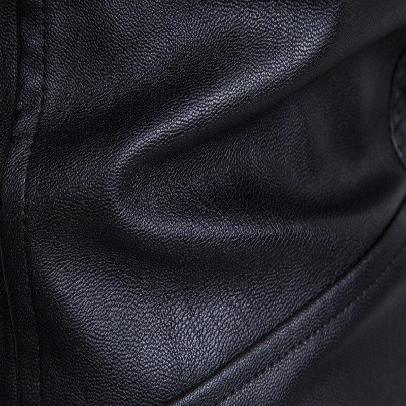 Veste de motard pour hommes avec ceintures décoratives 5