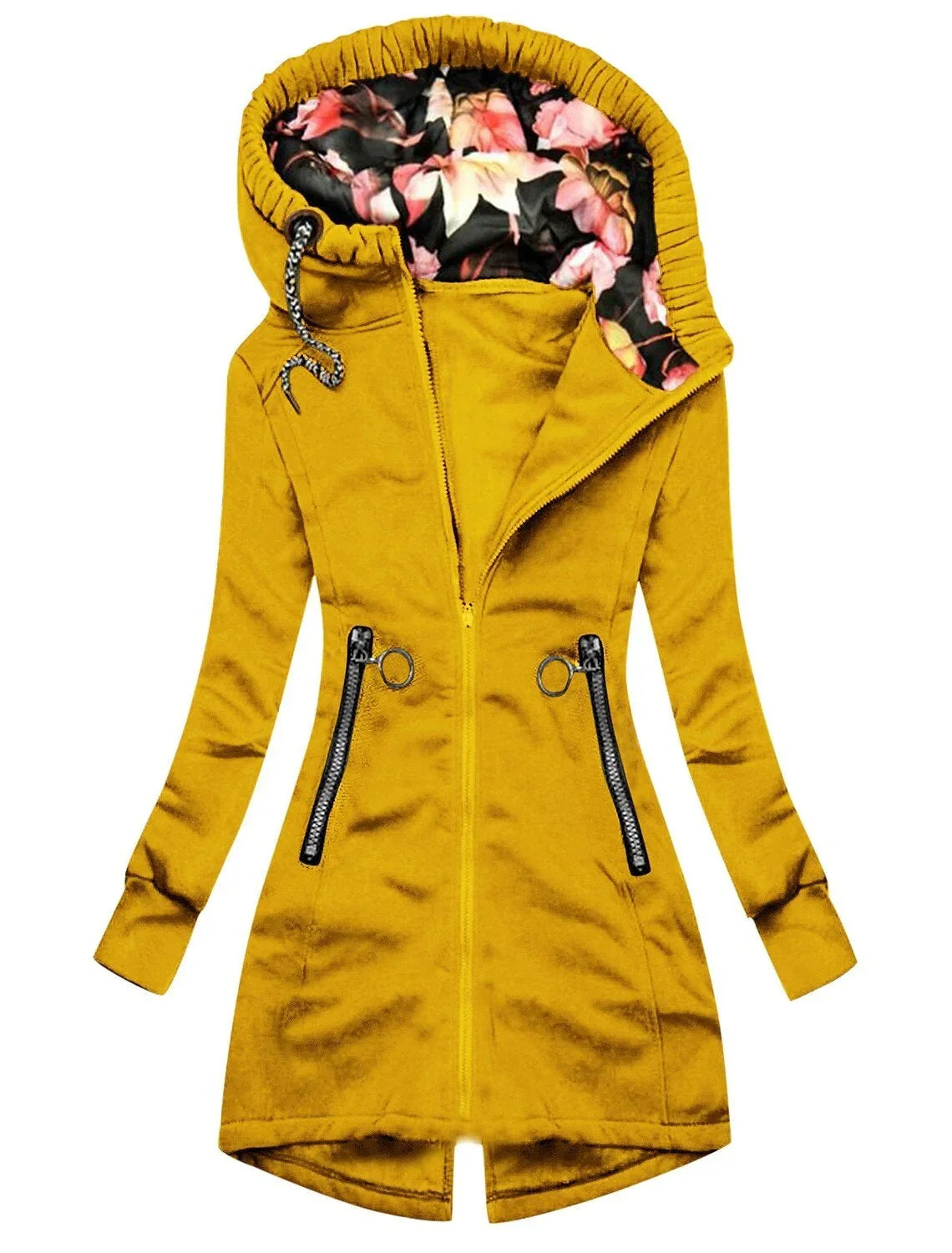 Veste de pluie Femme à Capuche Motif Floral 0