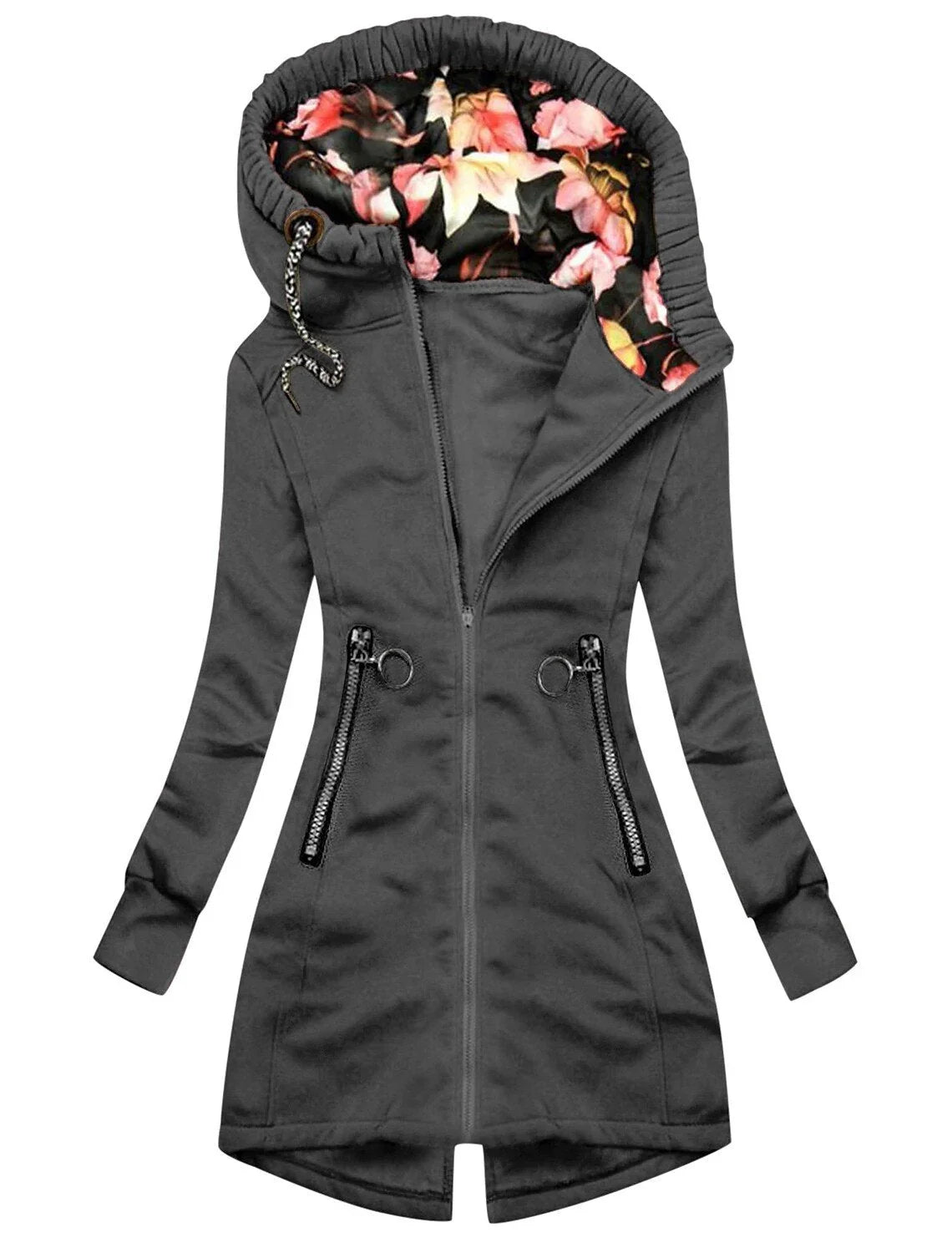 Veste de pluie Femme à Capuche Motif Floral 1