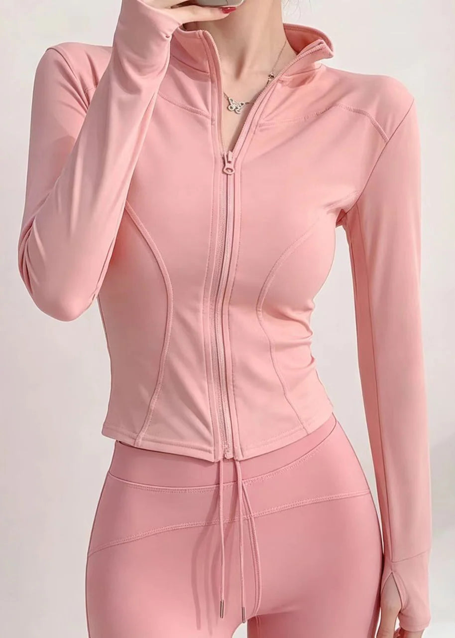 Veste de tennis femme à col montant et fermeture éclair 1