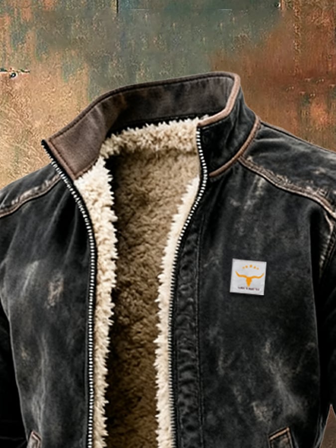 Veste en Cuir Thermique pour Hommes au Style Vintage 2