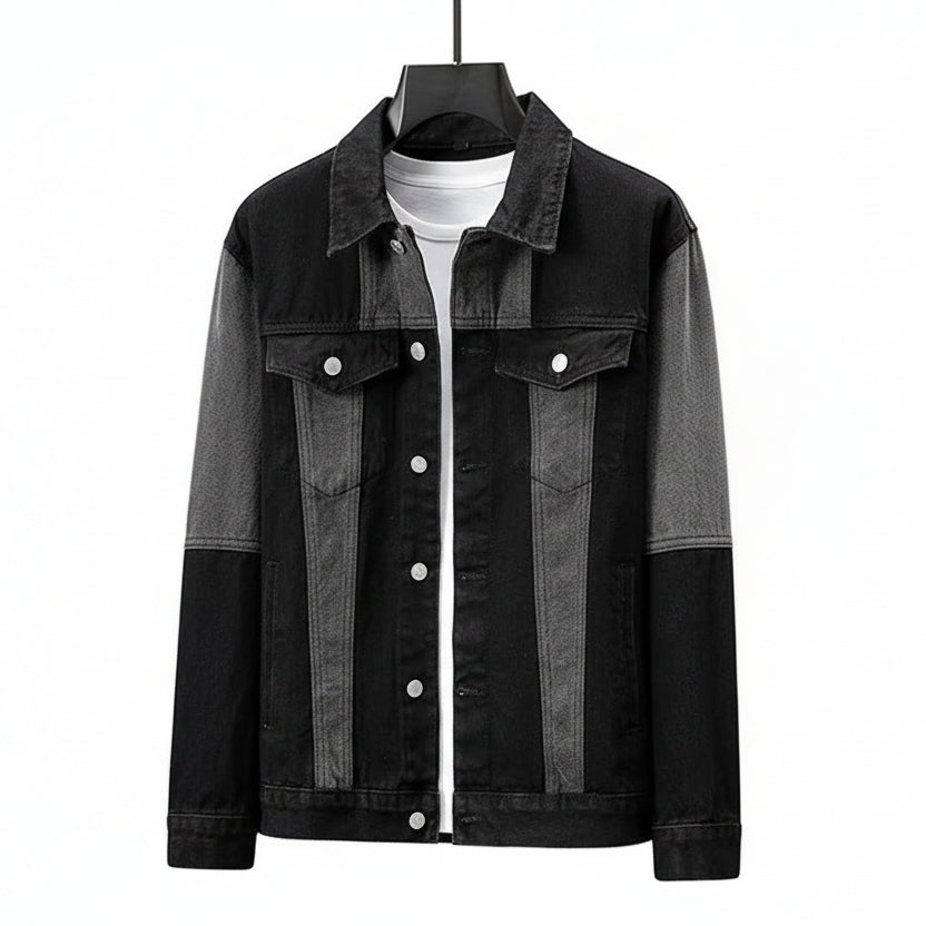 Veste en Jean Décontractée à Panneaux 0