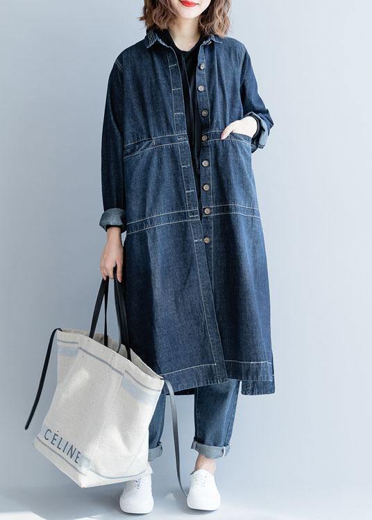 Veste en Jean Femme à Ouverture Latérale Décontractée 2