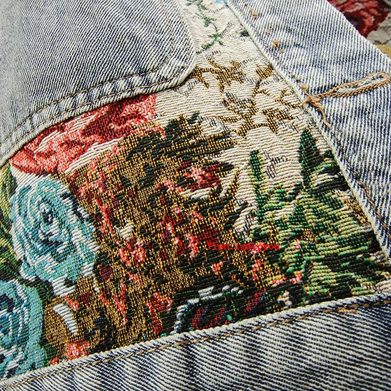 Veste en Jean à Imprimé Floral pour Femme 7