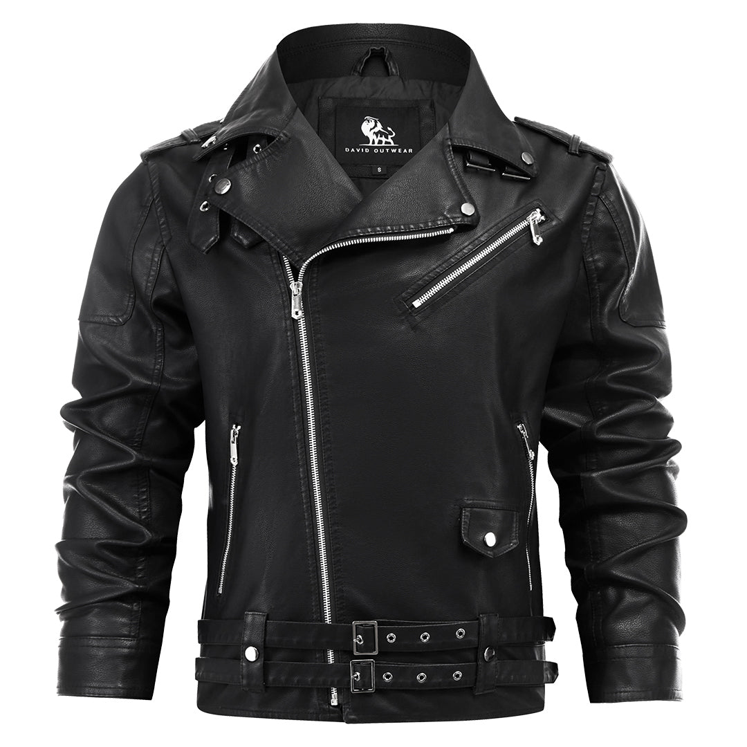 Veste en cuir pour homme style Boulevard 0