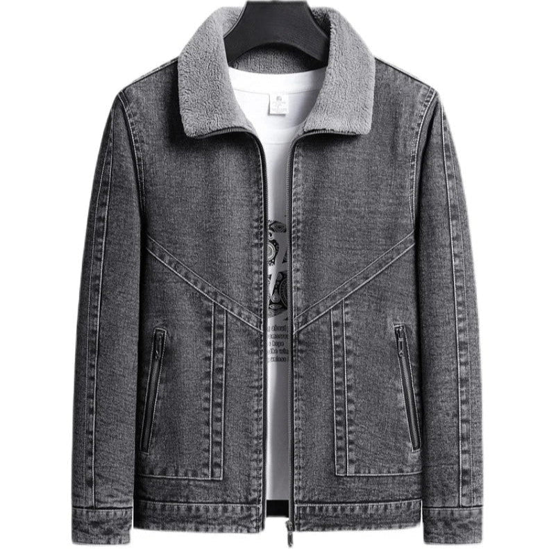 Veste en denim pour homme avec doublure en polaire 0