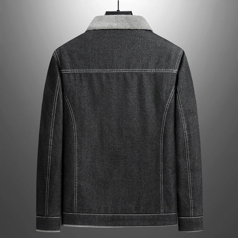 Veste en denim pour homme avec doublure en polaire 3